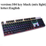 Metoo  Edition Mechanical Keyboard 87 keys Blue Switch Gaming Keyboards for Tablet Desktop  Russian sticker - starlife2000