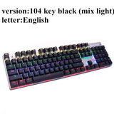 Metoo  Edition Mechanical Keyboard 87 keys Blue Switch Gaming Keyboards for Tablet Desktop  Russian sticker - starlife2000