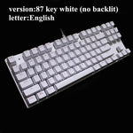 Metoo  Edition Mechanical Keyboard 87 keys Blue Switch Gaming Keyboards for Tablet Desktop  Russian sticker - starlife2000