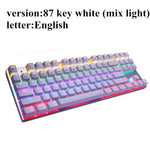 Metoo  Edition Mechanical Keyboard 87 keys Blue Switch Gaming Keyboards for Tablet Desktop  Russian sticker - starlife2000